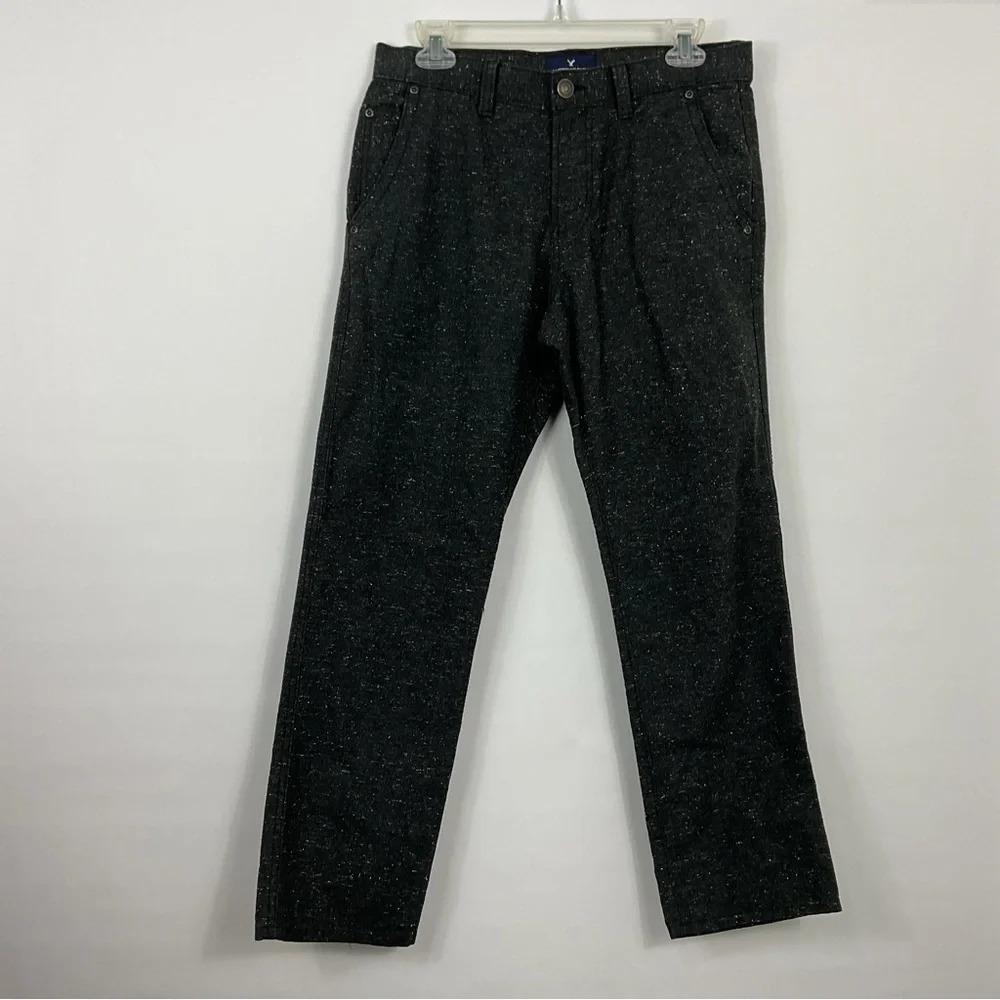American Eagle‎ Slim Straight Dark Heather Gray Pants Size 29/30
